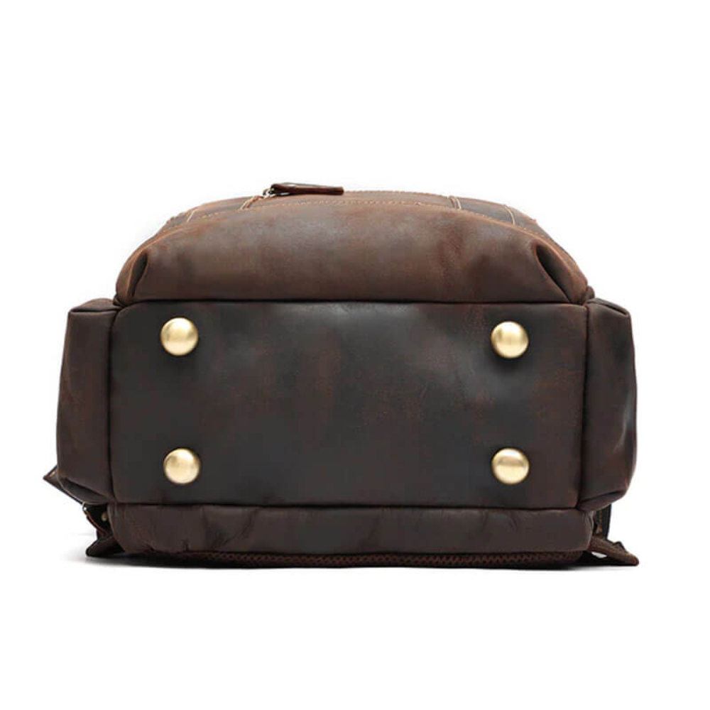 Brown Classic Leather Backpack
