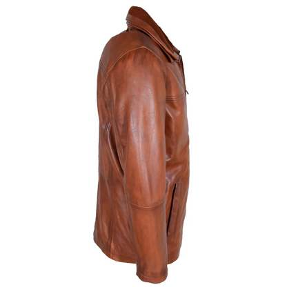 Brown Cognac Chariot Trench Coat