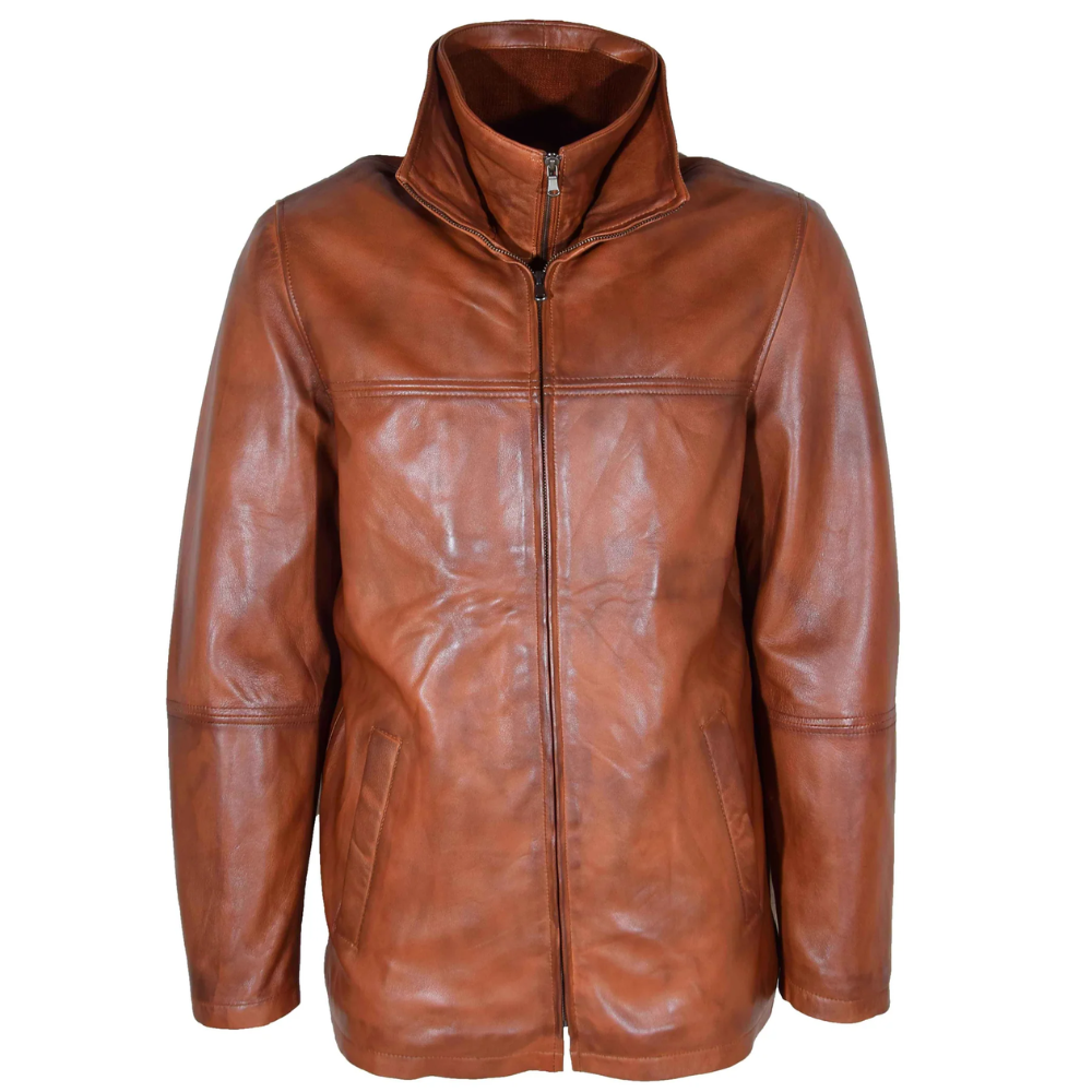 Brown Cognac Chariot Trench Coat