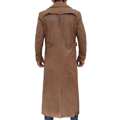 Brown Distressed Era Trench Coat
