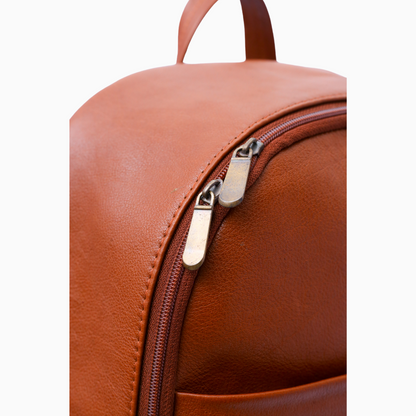 Brown Flex Leather Backpack