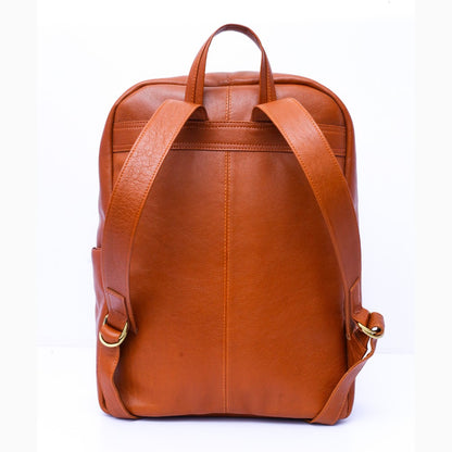 Brown Flex Leather Backpack