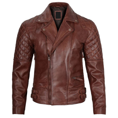 Brown Fusion Biker Jacket