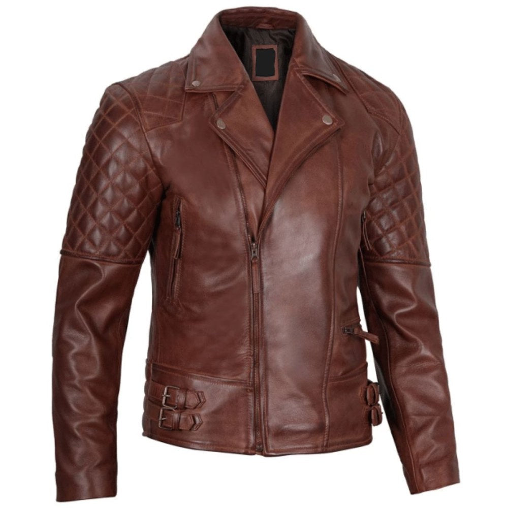 Brown Fusion Biker Jacket