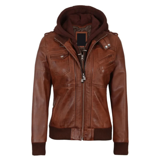 Brown Fusion Hooded Jacket