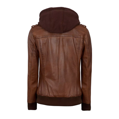 Brown Fusion Hooded Jacket