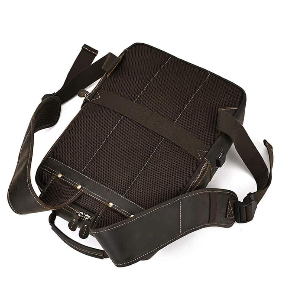 Brown Heritage Leather Backpack