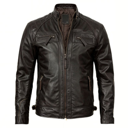 Brown Heritage Racer Jacket