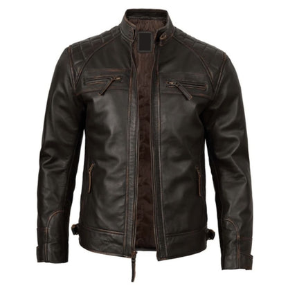 Brown Heritage Racer Jacket