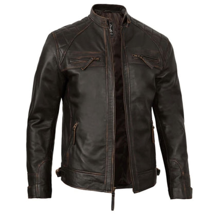 Brown Heritage Racer Jacket