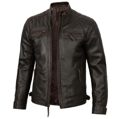 Brown Heritage Racer Jacket