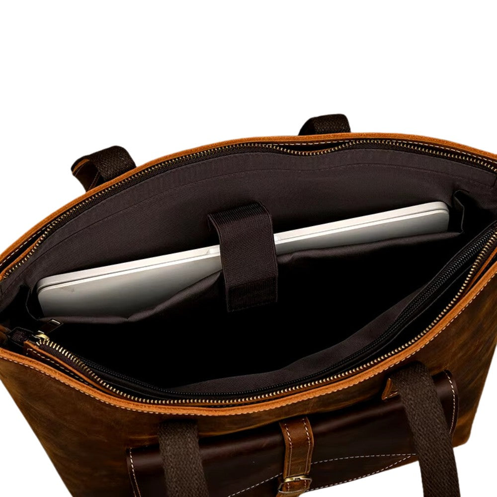 Brown Juggernaut Vintage Tote