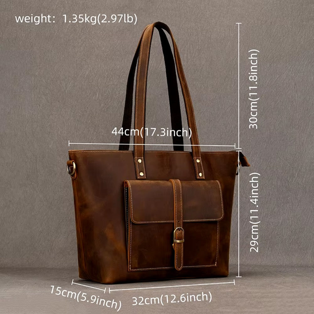 Brown Juggernaut Vintage Tote