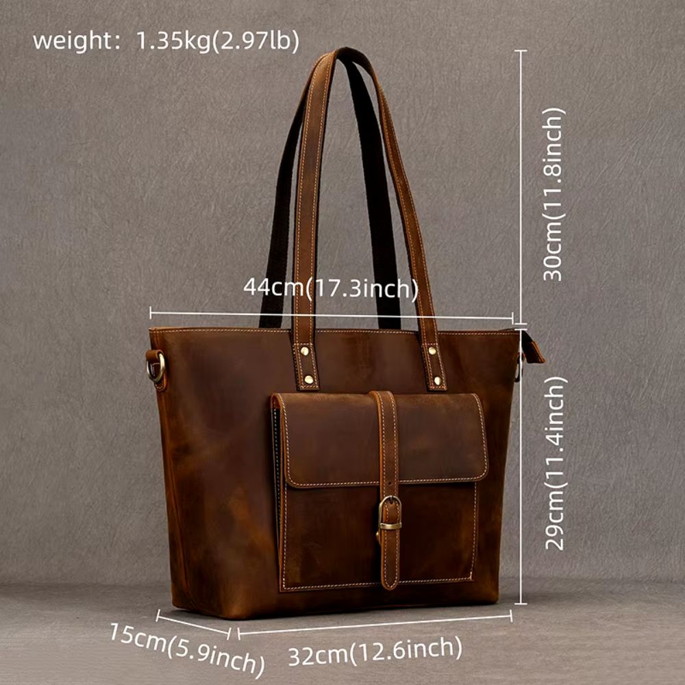 Brown Juggernaut Vintage Tote