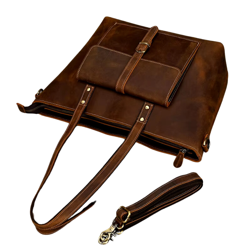 Brown Juggernaut Vintage Tote