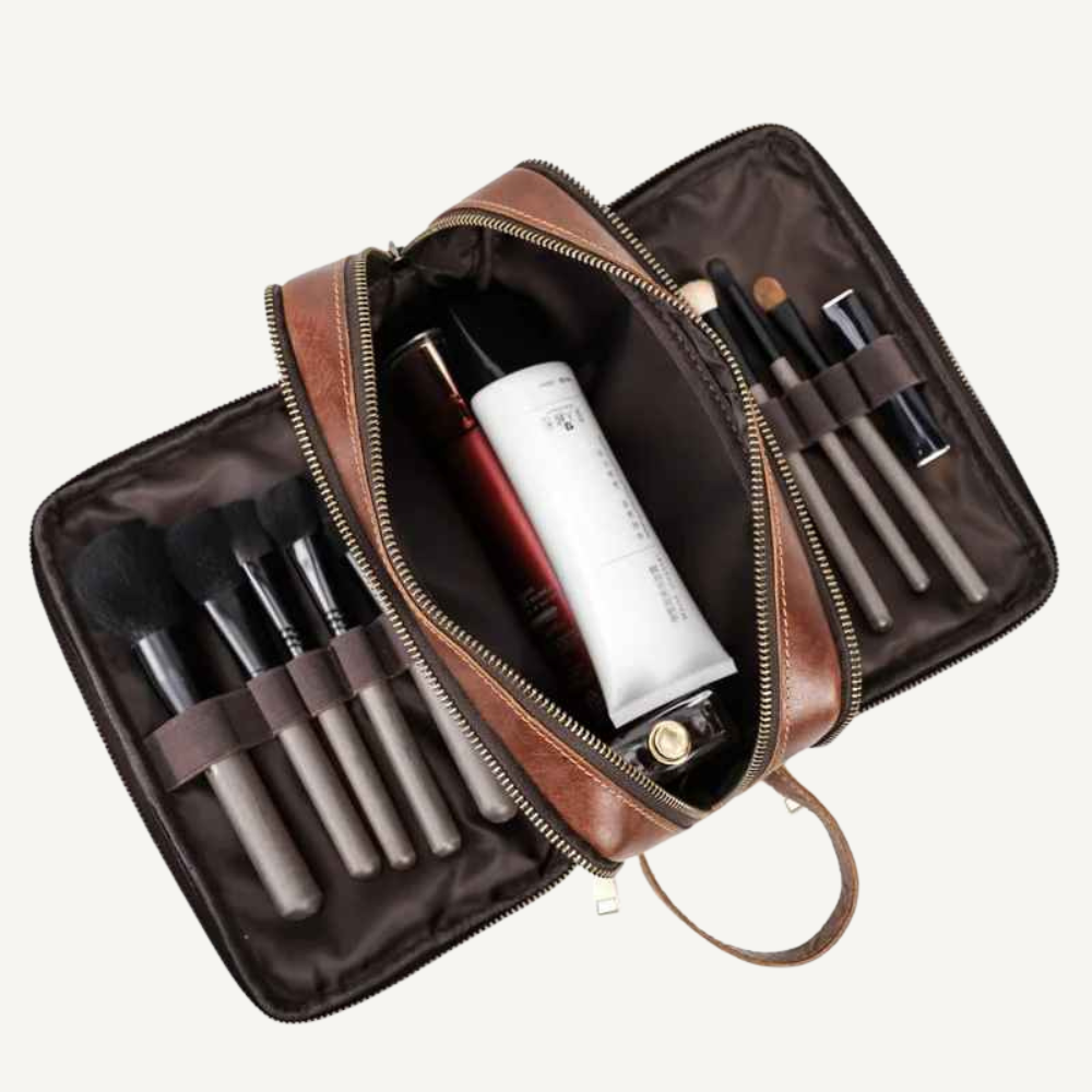 Brown Luxe Toiletry Bag