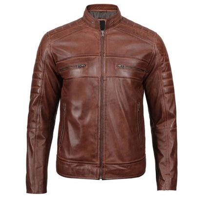 Brown Modern Nomad Biker Jacket