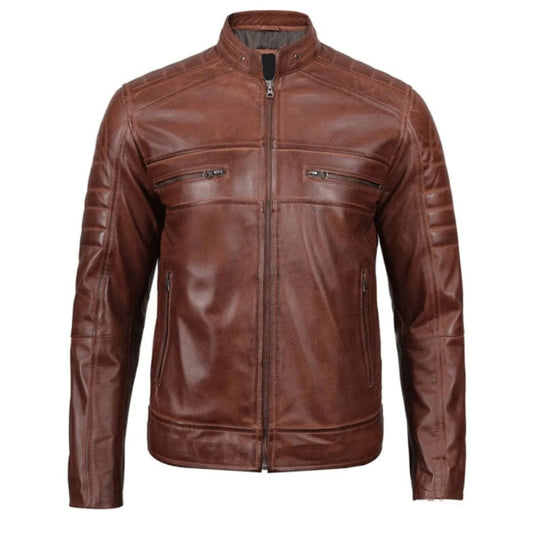 Brown Modern Nomad Biker Jacket