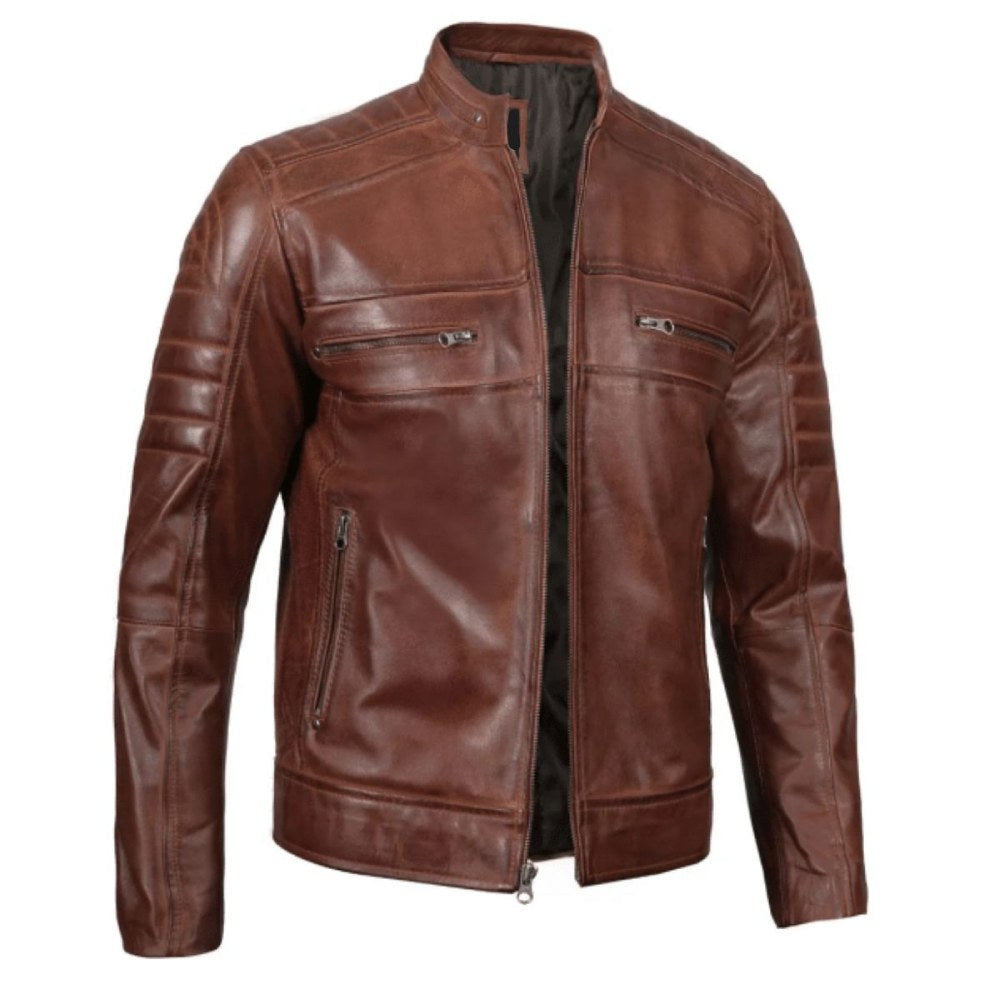 Brown Modern Nomad Biker Jacket