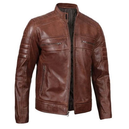 Brown Modern Nomad Biker Jacket