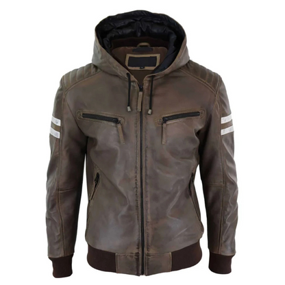Brown Outlaw Hooded Jacket