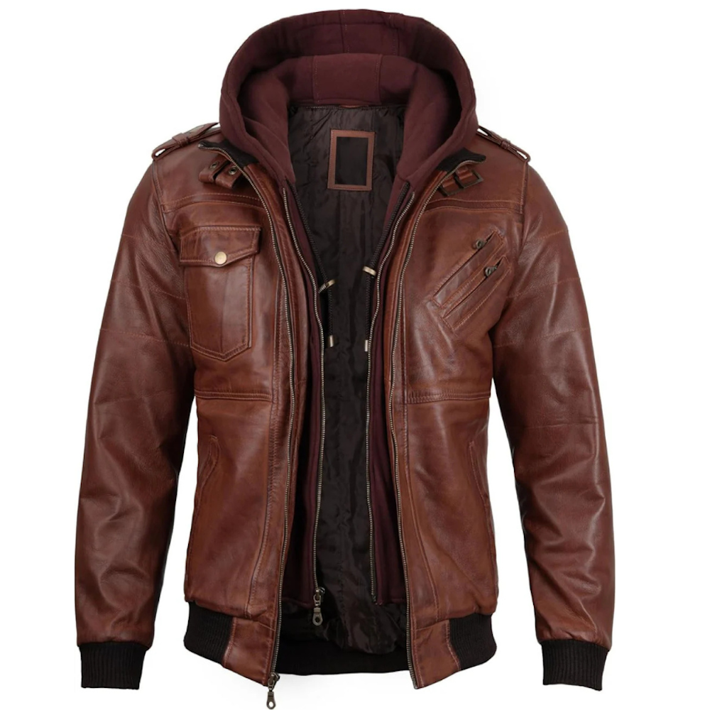 Brown Prowler Hooded Jacket