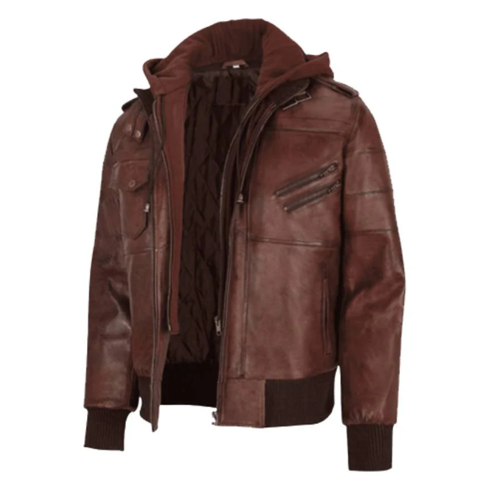 Brown Prowler Hooded Jacket