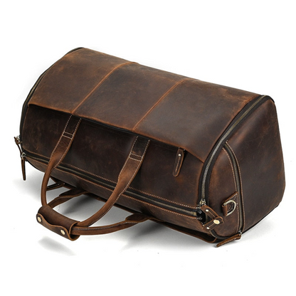 Brown Realm Leather Duffel Bag