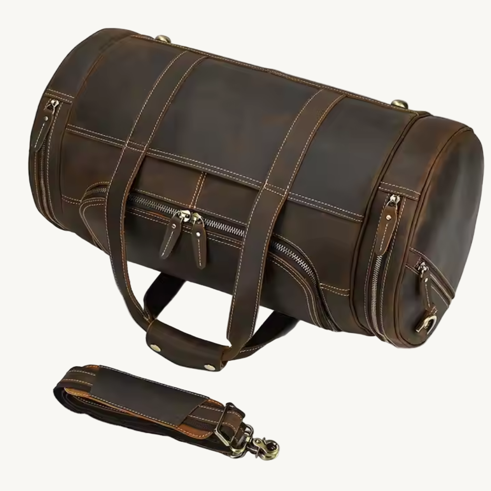 Brown Retro Duffle