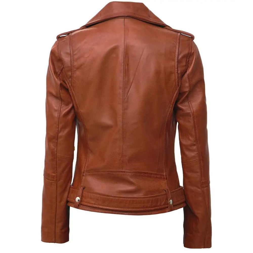 Brown Reverie Biker Jacket