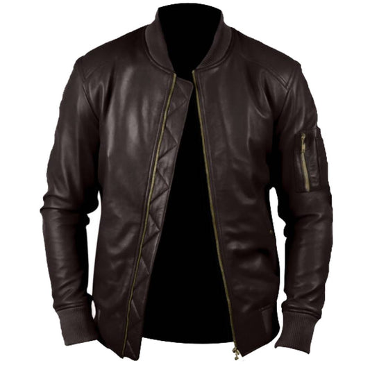 Brown Sleuth Bomber Jacket