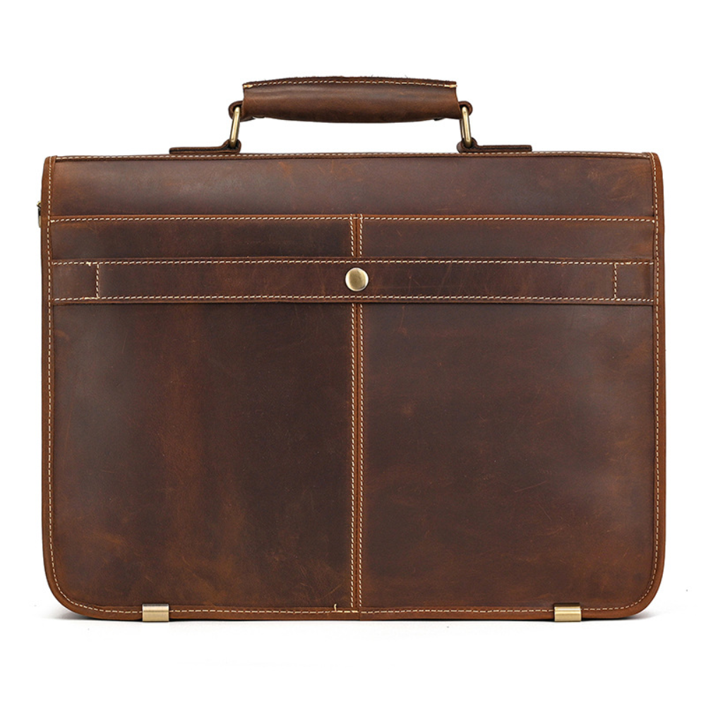 Brown Solace Leather Briefcase
