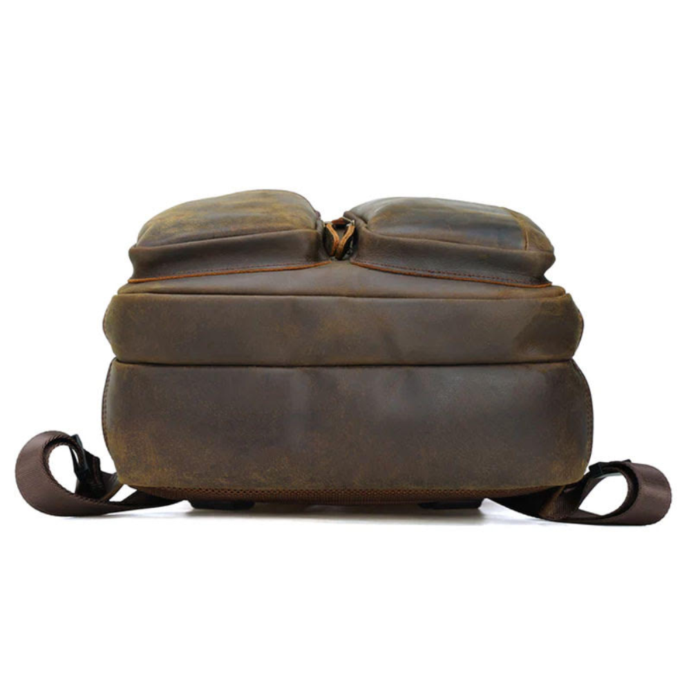 Brown Travel Leather Backpack