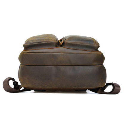 Brown Travel Leather Backpack
