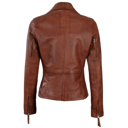 Brown Tryst Biker Jacket