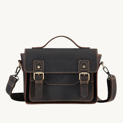 Brown Vintage Leather Messenger Bag for 7.9" iPad