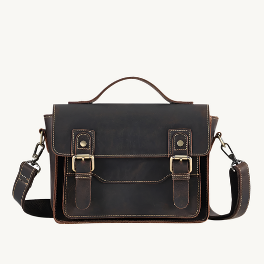 Brown Vintage Leather Messenger Bag for 7.9" iPad