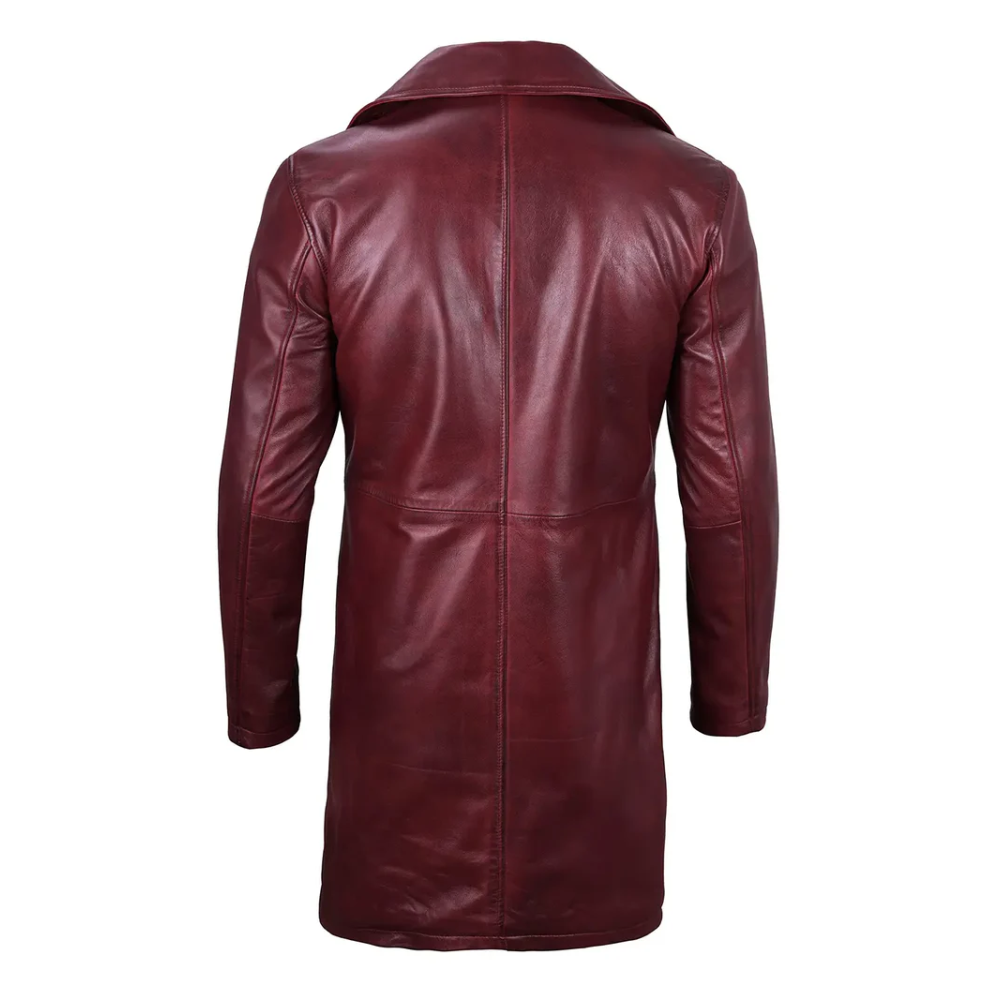 Bryson Maroon Aegis Trench Coat