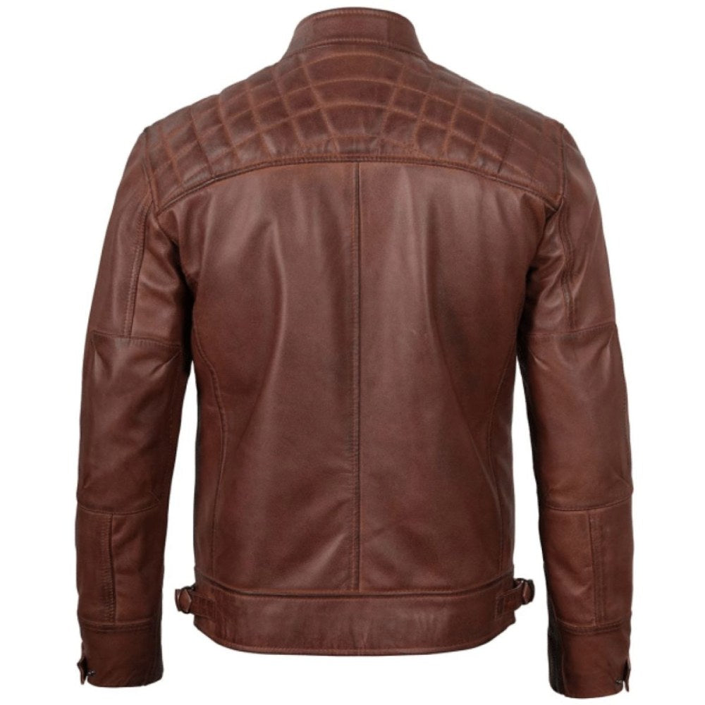 Café Brown Explorer Biker Jacket