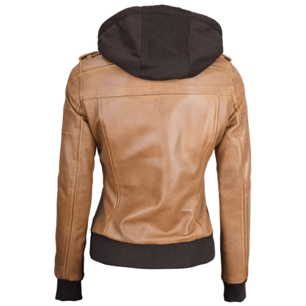Camel Brown Elysian Hooded Jacket
