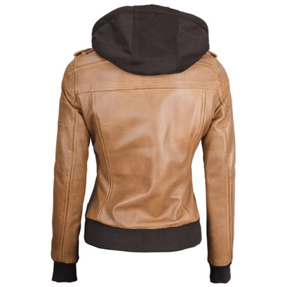 Camel Brown Elysian Hooded Jacket