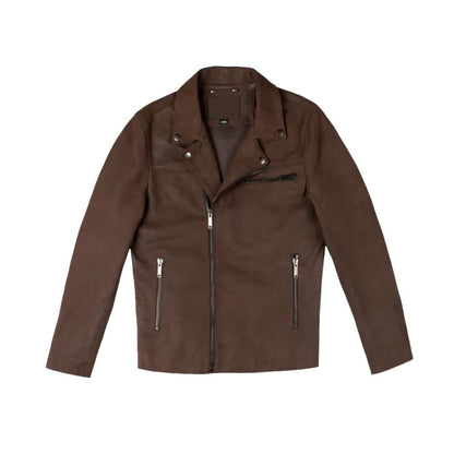 Classic Brown Lambskin Leather Jacket