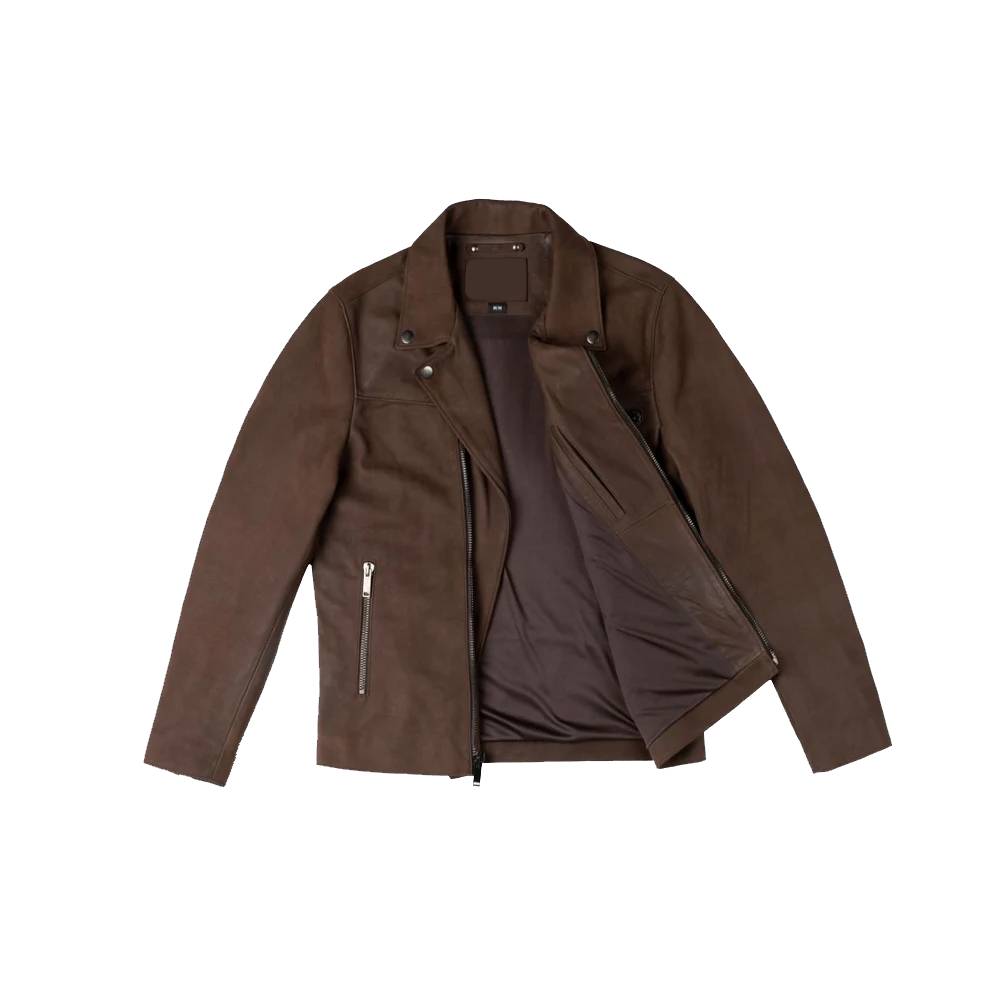 Classic Brown Lambskin Leather Jacket