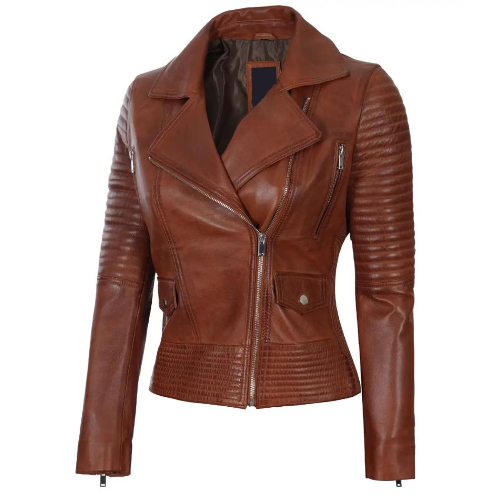 Cognac Brown Asymmetrical Racer
