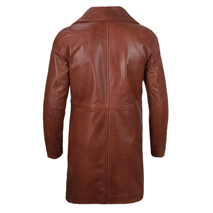 Cognac Wax Artisan Jacket - Distressed Leather Coat