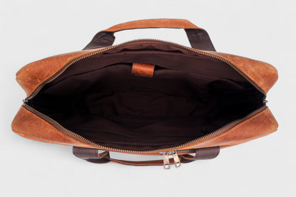 Tan Leather Executive Briefcase
