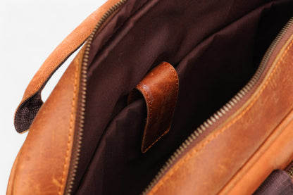 Tan Leather Executive Briefcase