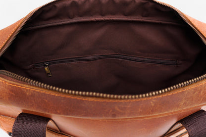 Tan Leather Executive Briefcase