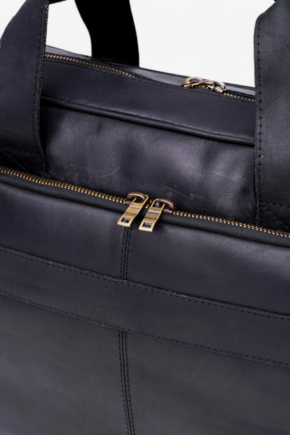 Black Leather Executive Briefcase