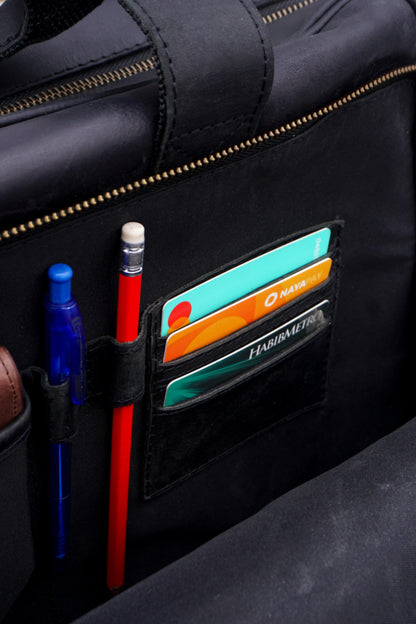 Black Leather Executive Briefcase